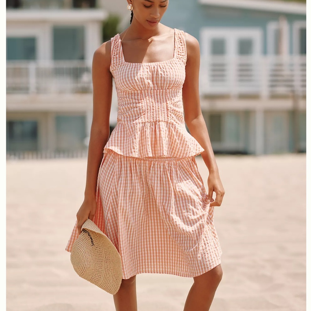 Celandine Lakeside Smocked Knee-Length Skirt